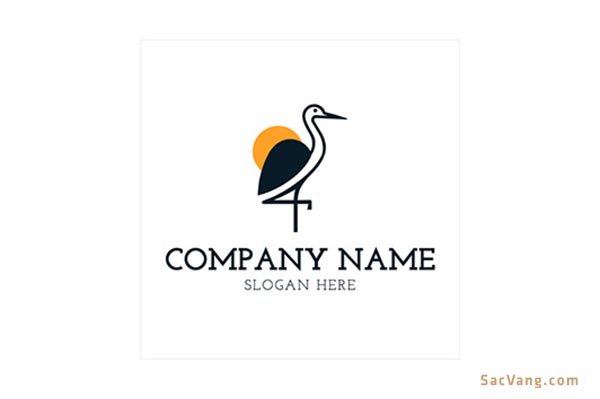 mẫu thiết kế logo con cò đẹp